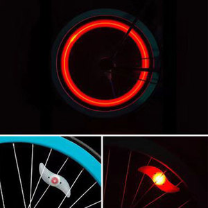 Lumières de roue de vélo TAIKOO, lumières en forme de feuille pour VTT, lumières de roue colorées, accessoires de cyclisme - Product Image 3