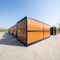 Maison conteneur pliable sur mesure de 20 pieds, maisonnette préfabriquée moderne, cabane préfabriquée en acier galvanisé durable, déploiement rapide