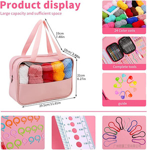 Ensemble de crochets de 127 pièces avec kit de laine de bricolage idéal pour les <span class=keywords><strong>projets</strong></span> de <span class=keywords><strong>couture</strong></span> tissés à la main pour les débutants - Product Image 2