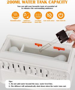 Machine à sons pour le sommeil connectée avec diffuseur d'air, humidificateur, haut-parleur, veilleuse et diffuseur d'huiles essentielles pour la chambre - Product Image 2