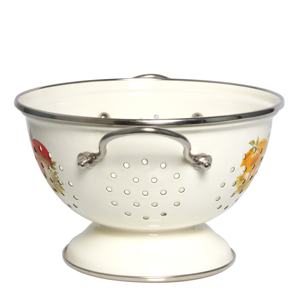 Emaye meyve sebze kevgir 16/23/26/28cm beyaz emaye kevgir çeşitli gıdalar sınır ile Vintage süzgeç 1.5QT 3QT - Product Image 2