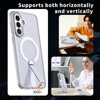 Funda Magnética de Lujo con Soporte para Teléfono Samsung A57, Funda Antigolpes con Disipación de Calor para Samsung A17 A27 A37