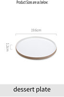 Assiettes de chargeur rustiques en céramique, vaisselle en argile glacée personnalisée, assiettes plates pour les gâteaux à dessert, porcelaine blanche