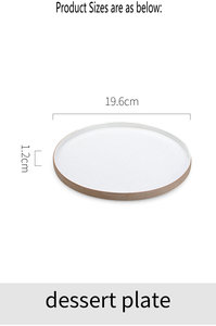 Customized Sandy Clay Dish Dinner Ceramic Rustic Charger <strong>Plates</strong> <strong>Side</strong> Porcelain White Flat <strong>Plates</strong> for Dessert Cake - Product Image 5