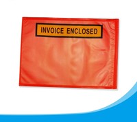 Enveloppes de bordereau de rythme facture transparente enveloppe en plastique scellée à chargement latéral avec enveloppe auto-adhésive pour liste de colisage