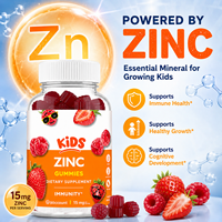 Gomitas de Zinc para Niños, 90 Unidades, Suministro de Fábrica OEM ODM, Salud Cognitiva, Defensa Inmunológica, Suplemento de Zinc para Niños