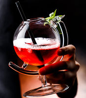 Offre Spéciale 330ml luxe Vintage haute Borosilicate Cocktail verre Globe forme Drinkware pour vin Globe verre à Cocktail