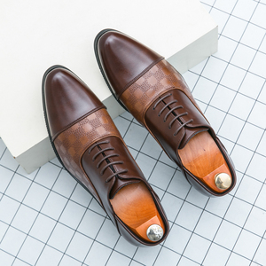 Zapatos Oxford de vestir para hombre, estilo Derby, con tacón de bloque, de <span class=keywords><strong>charol</strong></span> y microfibra, de moda, con punta, que aumentan la altura - Product Image 5