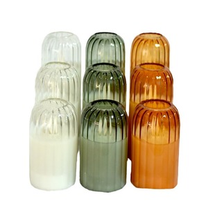 <span class=keywords><strong>Bougie</strong></span> électronique en verre <span class=keywords><strong>LED</strong></span> à <span class=keywords><strong>flamme</strong></span> réaliste, à rayures coniques, best-seller, <span class=keywords><strong>bougie</strong></span> de Noël en verre électro-plaqué - Product Image 1