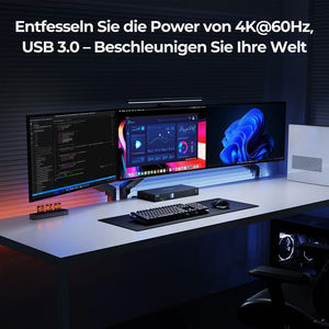 <span class=keywords><strong>TESmart</strong></span> HDMI 2.0 & DP 1.2 Triple moniteur <span class=keywords><strong>KVM</strong></span>-Switch 4K60Hz mit USB 3.0 Hub, casque, audio & Mikrofon - Product Image 3