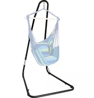 Chaise hamac réglable avec cadre en métal robuste, support pour chaise à bascule pour véranda