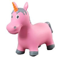Juguete inflable para niños Tolva hinchable Animal Inflable Montar Toro Unicornio Plástico Salto Caballo Saltar Juguetes Paseo para niños