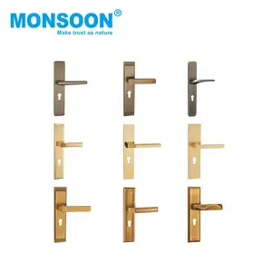 MONSOON Modern zinc alloy design plate door handle antique brass stainless steel door pull handle