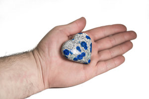 Pierre K2 polie, agate bleue en forme de cœur, faite à la main, cristal, pierre précieuse, amour, guérison spirituelle, Feng Shui, cadeau, ornement pour la maison - Product Image 6