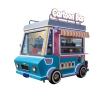 Camion de restauration pliable en gros avec équipement de cuisine complet pour la vente de bonbons, glaces, chips et snacks, construction en acier inoxydable