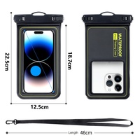 Étui étanche pour téléphone portable en PVC flottant pour sports nautiques en plein air, compatible avec les écrans tactiles, pour le rafting et la plongée