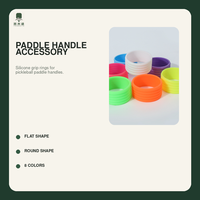Anneau de poignée en silicone pour raquette de pickleball, antidérapant et coloré, 40x15mm/27x14mm, 1.7g/1.65g