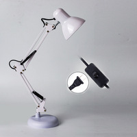 Lumière rouge rose chaude e27 base étudiant lampe de bureau moderne chambre à coucher lampe de lecture