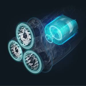 เครื่องโกนหนวดไฟฟ้า AUX สำหรับผู้ชาย ชาร์จซ้ำได้ กันน้ำ IPX7 ตัวเครื่องโลหะ หัวโกนแบบลอยตัว - Product Image 3