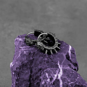 Pendientes de Aro Personalizados de Acero Inoxidable 316L, Elegantes, Impermeables, Estilo Occidental, para Hombre - Product Image 5