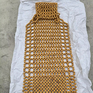 Coussin de siège de voiture en perles de bois naturel, rafraîchissant, massant et ventilé, housse de siège respirante pour l'été, tapis de chaise en perles de bois pour conducteur - Product Image 1