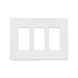 3-गैंग स्क्रूलेस सजावट दीवार प्लेट कवर पीसी सफेद स्विच कवर प्रभाव-प्रतिरोधी उल/क्यूल सूचीबद्ध सफेद सॉकेट आउटलेट प्लेट - Product Image 1