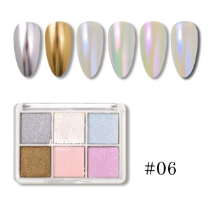 Wholesales 6 Color Gold And Silver Solid <b>Magic</b> Mirror Chrome Powder Nail Salon Diy Powder Eye Shadow Palette - Product Image 6