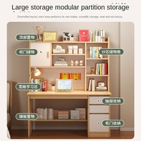 Muebles de Arte de escena, escritorio de computadora, estantería integrada, diseño ecológico de madera maciza Simple moderno para el aprendizaje del dormitorio del estudiante