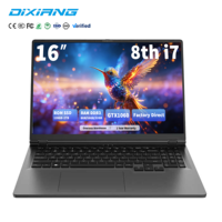 Ordinateur portable de jeu DIXIANG 8e génération I7-8750H 6 cœurs, 16 pouces, P106 6 Go de RAM DDR3, 16 Go, 1 To SSD, écran IPS 1920*1200, clavier RGB, Windows 11