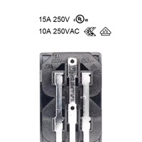 Prise de courant industrielle PDU IEC C13 C14 C15 C16 C17 C19 C20 2 prises auto-terrestres 15A 250V à clipser