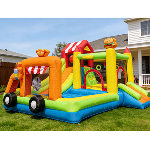 Château <span class=keywords><strong>gonflable</strong></span> pour enfants avec toboggan, pour usage domestique, intérieur et extérieur, idéal pour <span class=keywords><strong>jardin</strong></span> et cour. - Product Image 2