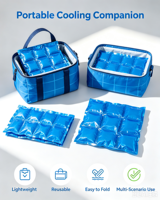 Glaçon réutilisable en gel rafraîchissant pour boîte à lunch, pique-nique, extérieur, stockage alimentaire – Couleurs personnalisables, soulagement de la douleur