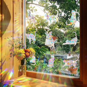 Sun Catcher Sticker Prismático PVC Ventana Calcomanías Electrostáticas Arco Iris Pegatinas - Product Image 2