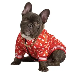 Fabrikant Groothandel Luxe Ontwerper Hond Jas Pupreme Hond Jas Winter Franse Bulldog Fashion Hond Kleding