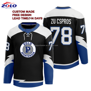 Custom Embroidered Ice <strong>Hockey</strong> <strong>Jersey</strong> Stitched Letters Numbers Pro Ice <strong>Hockey</strong> <strong>Jersey</strong> Custom Team Uniforms - Product Image 2