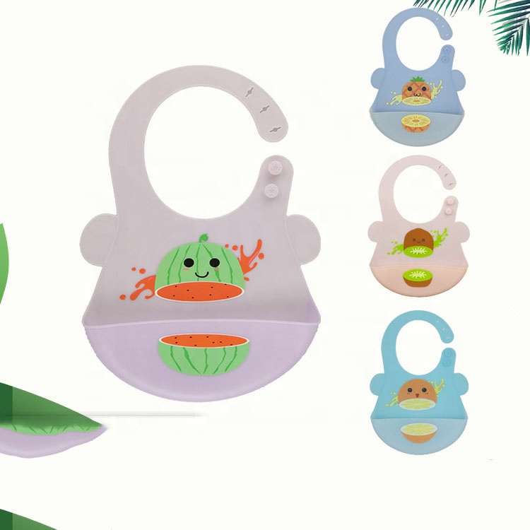 Новые летние стильные силиконовые нагрудники для детского питания