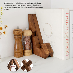 Wooden Cookbook <b>Stand</b> Handcrafted, Display Holder <b>for</b> Recipe Books <b>Tablets</b> Photos Kitchen Decor, Gift <b>for</b> Chefs Book Lovers - Product Image 2