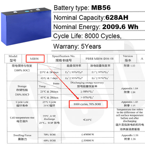 Batería de Ciclo Profundo de Fosfato de Hierro y Litio LiFePO4 de 280 Ah, 6000 Ciclos, Compatible con EV MB56 MB31, Iones de Litio Prismáticos de 3.2 V - Product Image 6