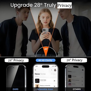 2026 隐私玻璃屏幕保护膜 适用于 iPhone 18 Pro Max 17 Plus 16 Pro Max 15 14 13 12 11 <span class=keywords><strong>6</strong></span> <span class=keywords><strong>7</strong></span> Plus 9H 钢化玻璃膜 - Product Image 4