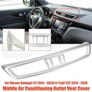 Lot de 3 caches de garniture pour grille de ventilation centrale de climatisation de voiture pour Nissan Qashqai J11 2014-2020/X-Trail T32 2014 2015 2016 2017-2020 - Product Image 1
