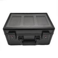 Hochwertige Aluminium-Sammelkarten-Aufbewahrungsbox mit 3 Fächern, BGS- und SGC-kompatibel, wasserdicht, mit Knopfverschluss, für Trading Cards