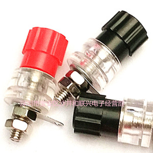 Transparent Terminal <b>Block</b> M4 16.2mm Panel <b>Mount</b> Through Hole Brass Contact Plastic Housing For Power Testing - Product Image 5
