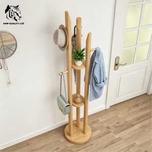 china supplier cheapest customization in stock ready to ship floor clothes rack new designed bedroom furniture wood coat rack - Product Image 4