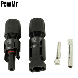 Connecteur solaire PowMr Power 1000V <span class=keywords><strong>MC</strong></span> adapté aux <span class=keywords><strong>c</strong></span>âbles de panneaux solaires PV de 2,5/4/6 mm2 14~10AWG, étanche IP67 MCX-BN2 - Product Image 1