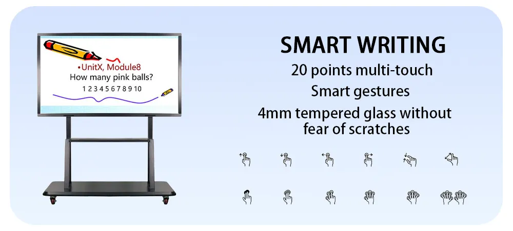 75 Zoll interaktive Whiteboard intelligentes Klassenzimmer digitale Whiteboards LCD-Smart Board Schulbretter Whiteboard