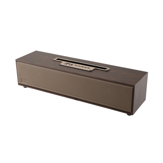 Bluetooth 5.4 Wooden Desktop Speaker, Dual 60mm 3Ω 8W Super Bass Speaker 1200mAh Battery for Outdoor Hiking Camping