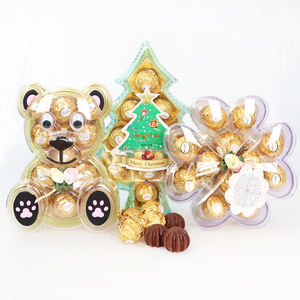 OEM vente en gros ravissant pot de dessin animé <span class=keywords><strong>petit</strong></span> ours composé de noix boules de chocolat lait amande boules de chocolat doré - Product Image 3