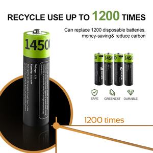 Prix d'usine IILEER, vente en gros de batteries lithium-ion rechargeables USB 14500 2405 mWh 3,7 V à décharge rapide avec port Type C - Product Image 5