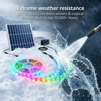 Guirlande lumineuse LED solaire décorative commerciale, étanche IP67, à lumière chaude, pour aménagement paysager, bistrot, mariage, fête, jardin