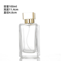 Flacons de parfum en verre carré vert de 30 ml, 50 ml, 100 ml avec vaporisateur à fine brume et couvercle en alliage de zinc, design tendance
